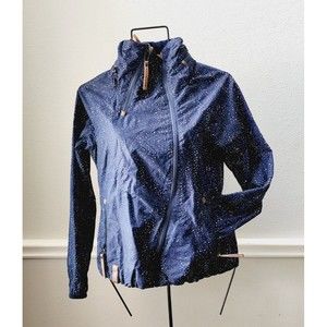 Naketano Women's Jacket Blue and White Dot Color size S a